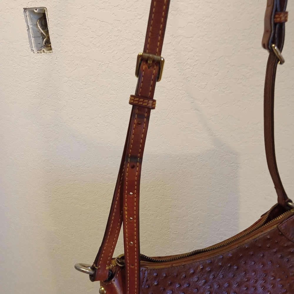 Dooney & Bourke Ostrich Leather Purse shoulder Bag  Handbag Crossbody Vintage - Picture 15 of 15